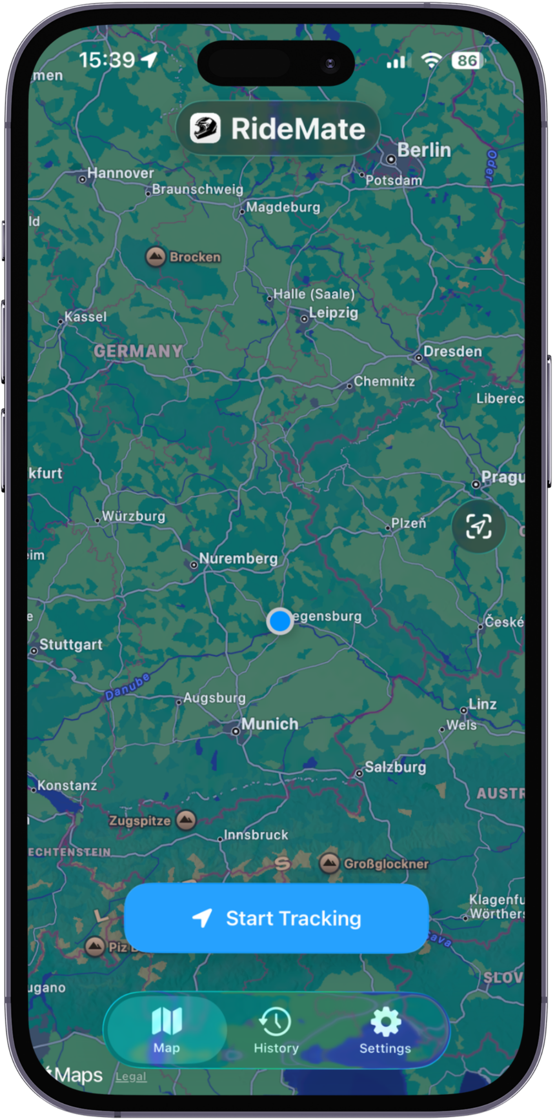RideMate Initial View